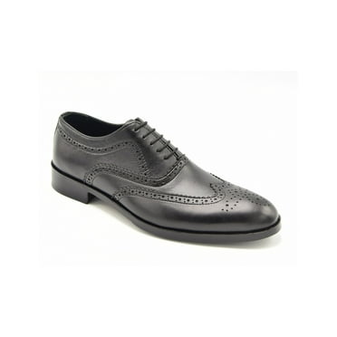AG3027-473 Asher Green Mens Two Tone Black & White Leather Wingtip Oxford
